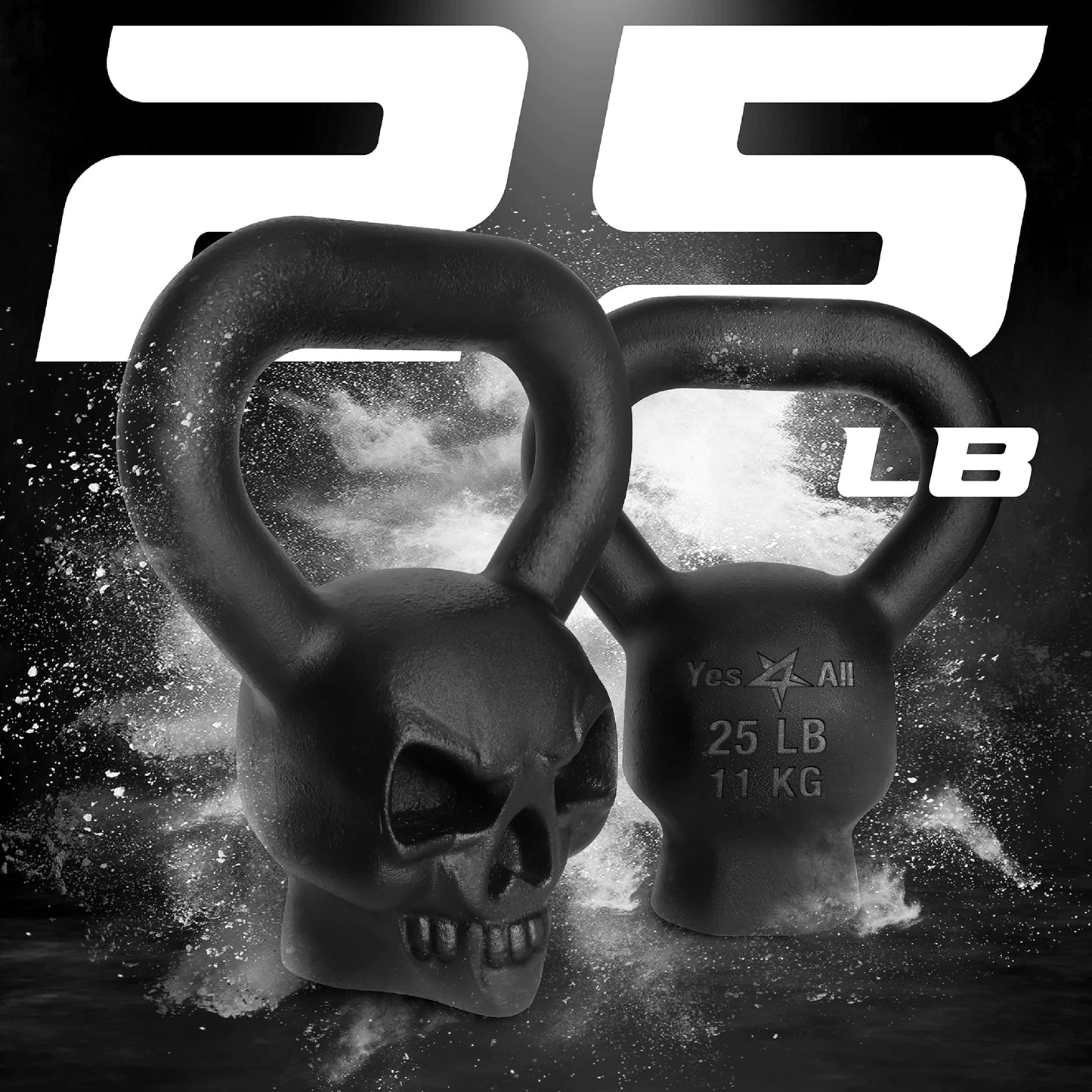 Yes4All Kettlebell Special Shape, Upgraded &Multifunctional for Advanced Training, Solid Cast Iron Powder Coated, Anti Slip Handle Strength Training Equipment