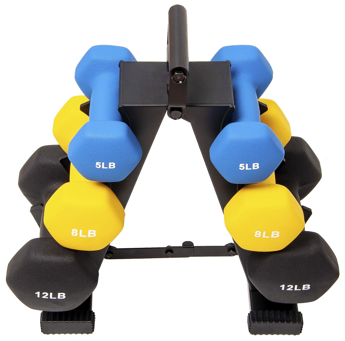 Neoprene Dumbbell Hand Weights, Anti-Slip, Anti-roll, Hex Shape Colorful, Pair or Set with Stand