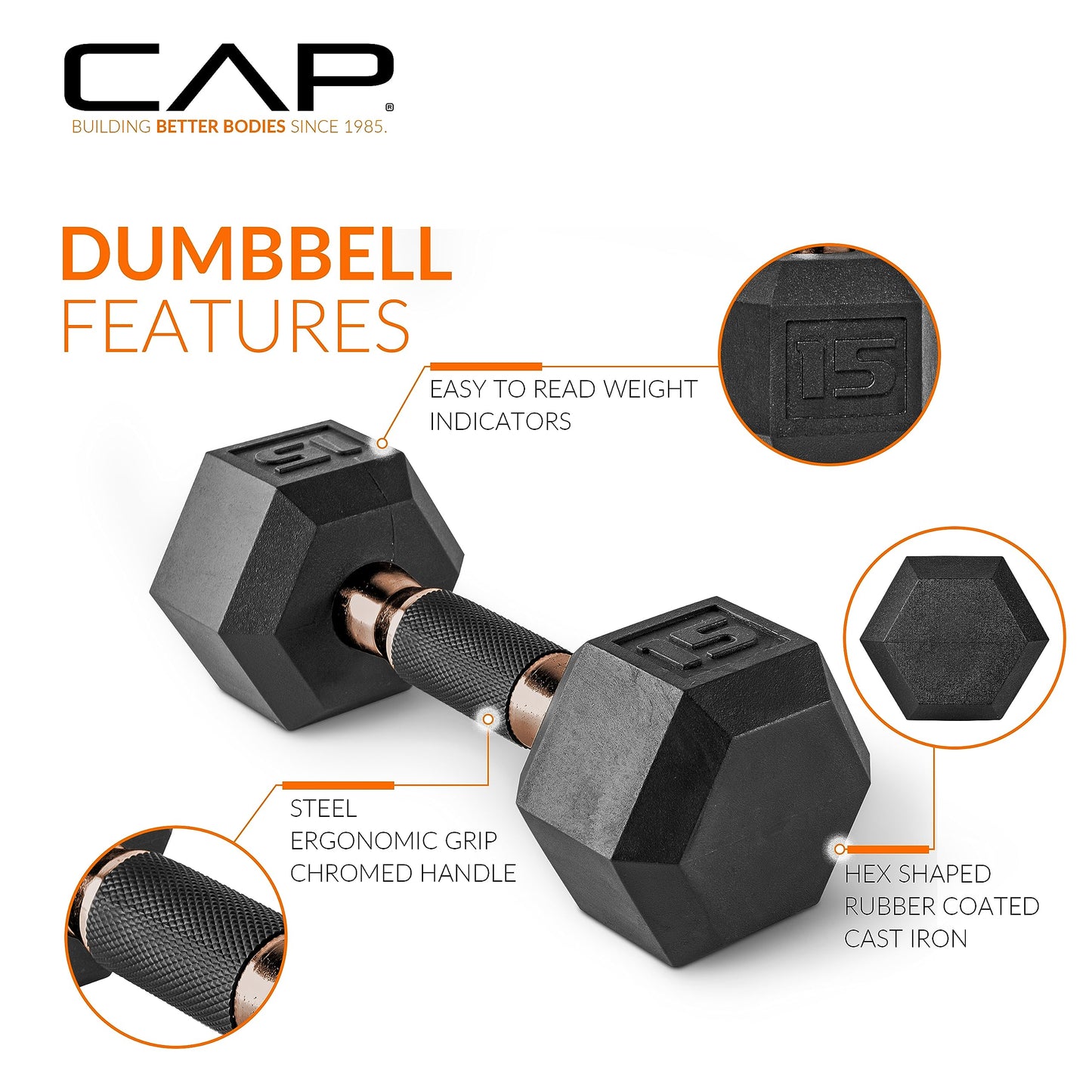 CAP Barbell Dumbbell Set with Rack | Multiple Options in 150lbs and 210lbs