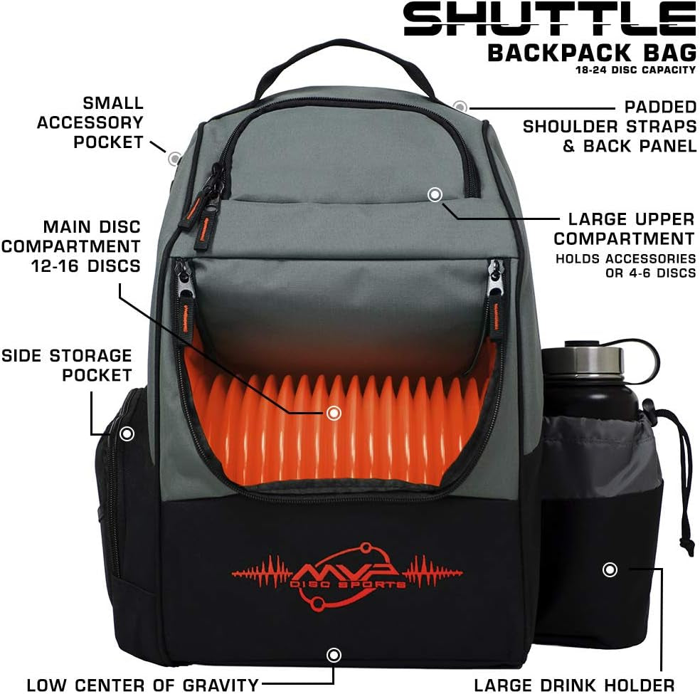 Shuttle Disc Golf Backpack Bag (Choose Your Style and Color)